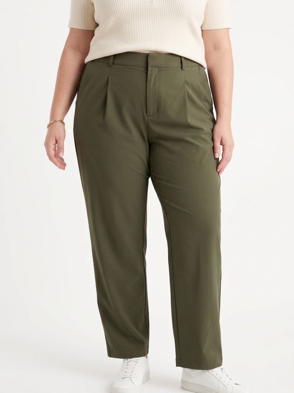 OLD NAVY | Sleektech Green High Rise Go Dry Wide-Leg Pants Women’s Size L